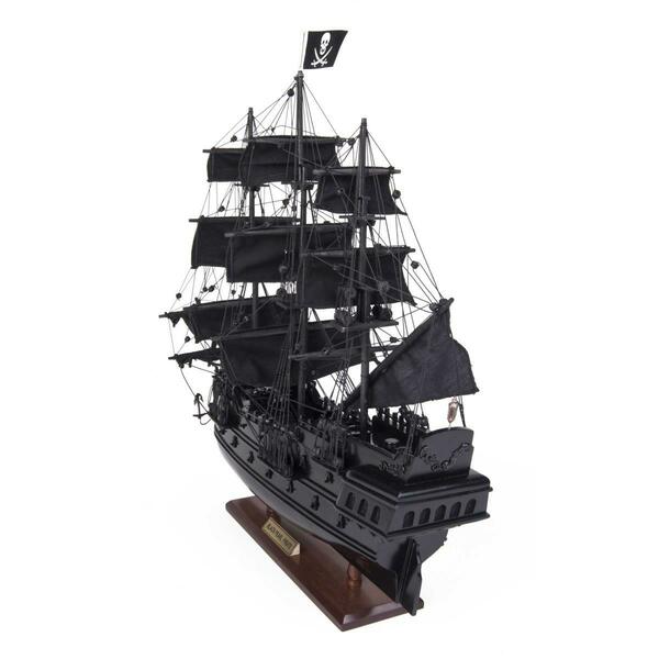 Palacedesigns Black Pearl Pirate Ship Sculptures - 6.5 x 20 x 19 in. PA3666363